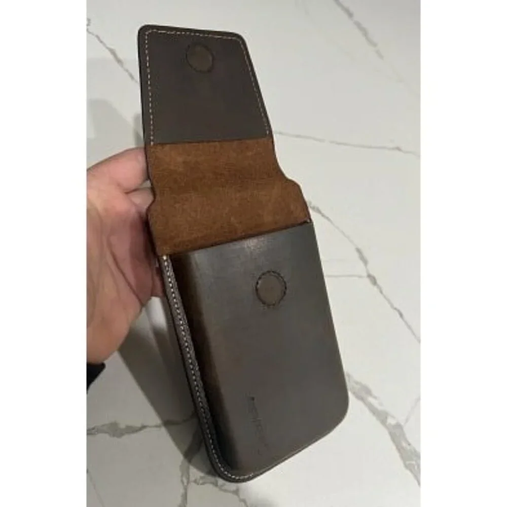 New Leather Cell Phone Holster with Belt Clip, Flip Case